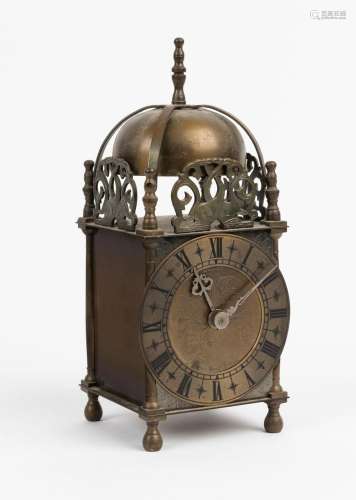 A vintage English lantern style clock by SMITH S of Great Br...