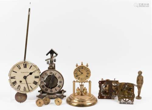 Assorted clock parts, movements etc. including HOWARD BROTHE...