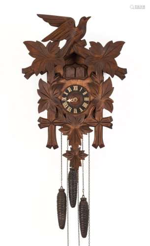 A Black Forest cuckoo wall clock with three weights, 20th ce...