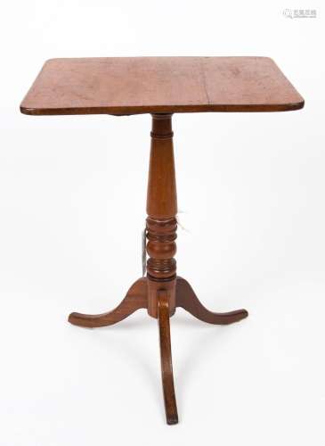 A Georgian mahogany tilt-top wine table, early 19th century,...