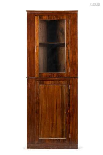 An antique English rosewood corner cabinet, 19th century, 20...