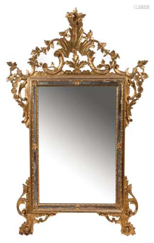 A Chippendale style ornate gilt frame mirror, 20th century, ...