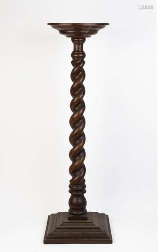 An antique Australian barley twist oak pedestal by BRANCHFLO...