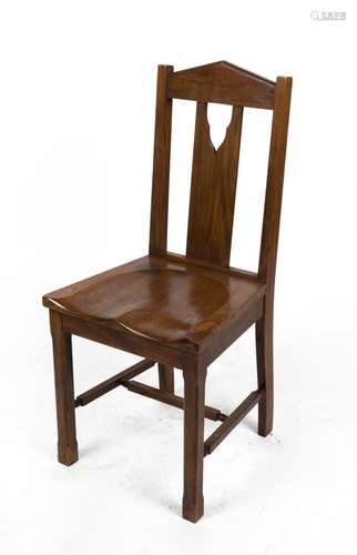 An antique Tasmanian blackwood chair with saddle seat, 19th/...