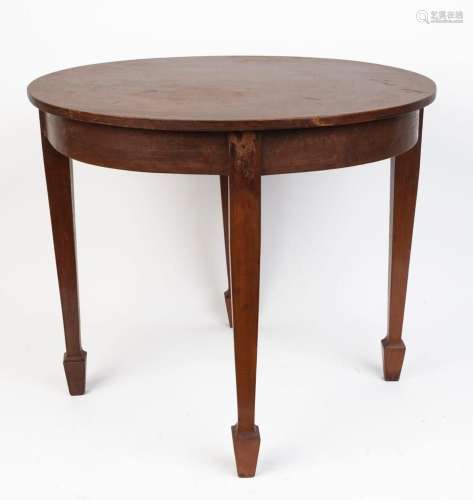A small vintage circular walnut side table, 20th century, 47...