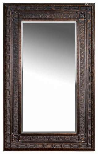 An impressive bevelled framed mirror, 20th century, 240 x 15...