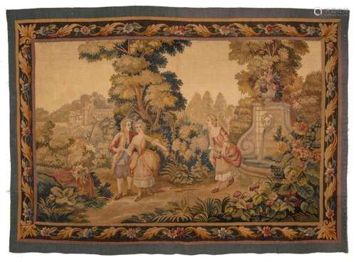 A vintage French tapestry, 95 x 120cm