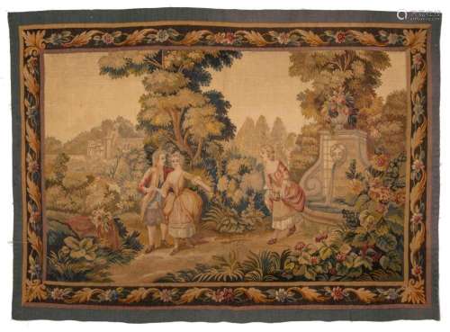 A vintage French tapestry, 95 x 120cm