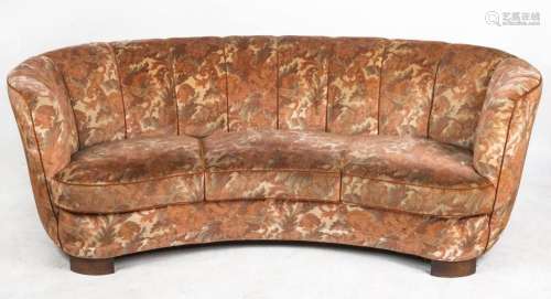 A vintage Continental tub settee with floral upholstery, 20t...