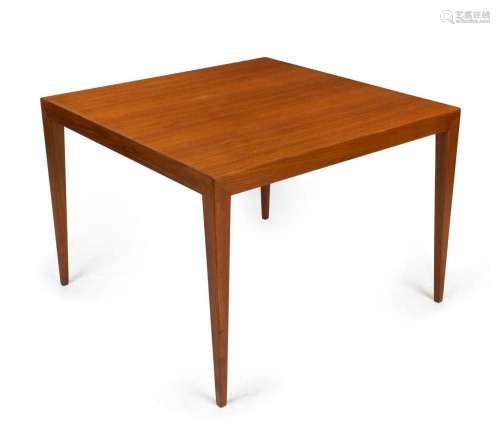 A vintage Danish teak square coffee table, circa 1960s, 50cm...