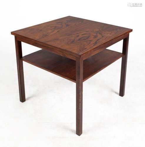 A vintage Danish palisander square coffee table, 52cm high, ...