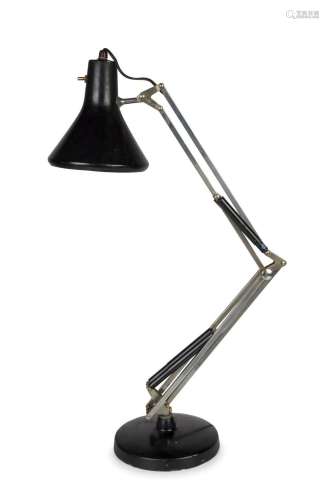 An Industrial style vintage adjustable desk lamp, chrome and...
