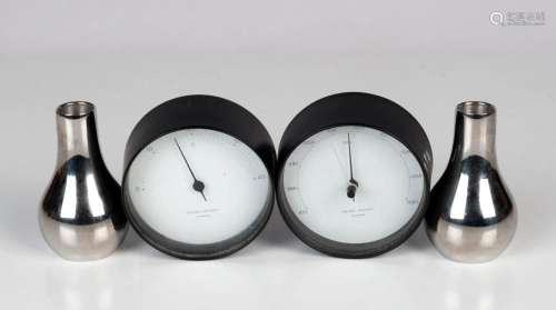 GEORG JENSEN Danish barometer and thermometer together with ...