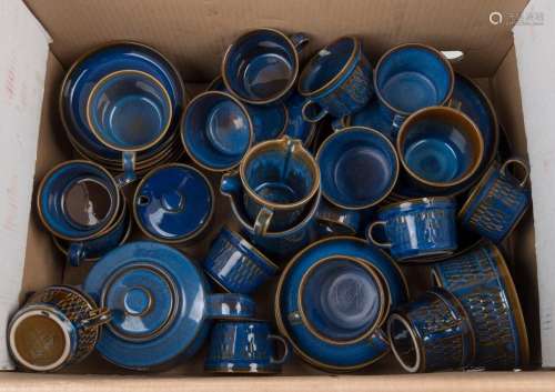 Assorted blue Danish stoneware tea ware, (48 pieces), the te...