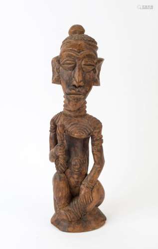 An ancestral medicine man, carved wood, Mali, African origin...