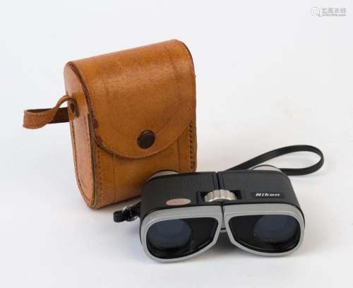 NIKON Japanese pocket binoculars in leather case