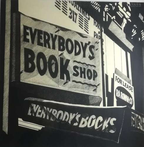 Robert Cottingham ( 1935 ),<br />
Everybody's Book Shop, Eve...