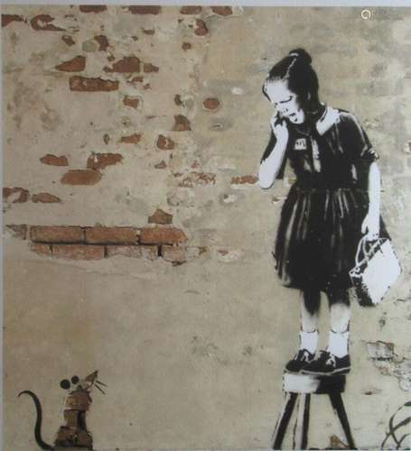 Banksy  (1974 - ) , d'après ,<br />
Ratgirl ,<br />
Lithogra...