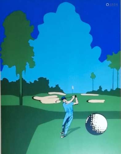 Erik Drummond (XX). Golf, Right down in the middle. Lithogra...