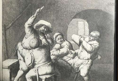 Adriaen VAN OSTADE (1610-1685)<br />
Les Joueurs en querelle...