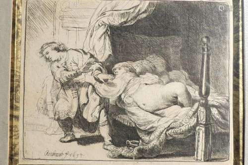 REMBRANDT VAN RIJN (1606-1669)<br />
Joseph et la femme de P...