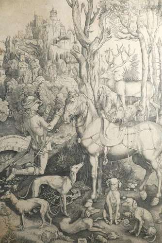 Albrecht DURER (1471-1528) d'après<br />
Saint Eustache.<br ...