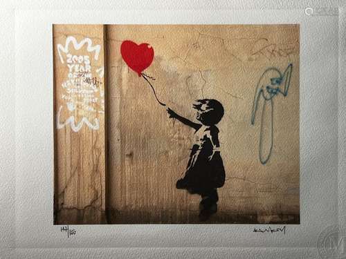 BANKSY, né en 1974 (d'après), Nina con globo Epreuve en coul...