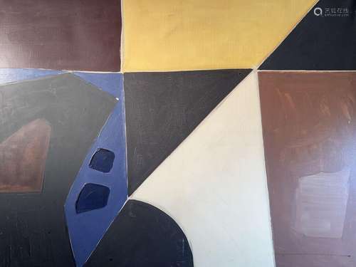 Jacques Nestle (1907 - 1991). Composition. Huile sur toile. ...