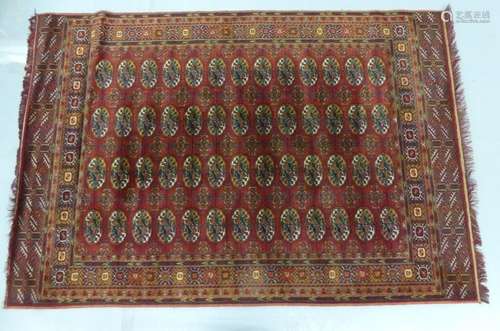 Tapis d'orient en laine style Boukara. 196X128CM