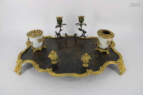 Louis XV Style Gilt Bronze Chinoiserie Decorated