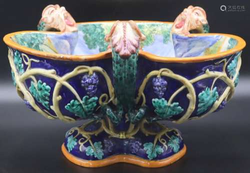 Italian Classical Majolica Pottery Center Bowl.