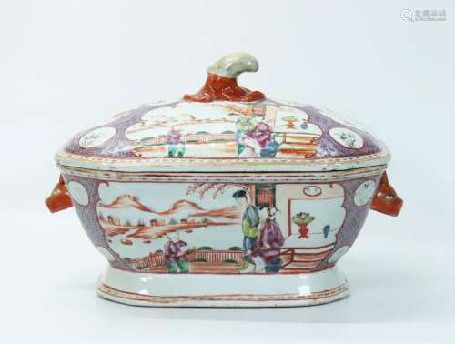 Chinese 18th/19th C Famille Rose Porcelain Tureen