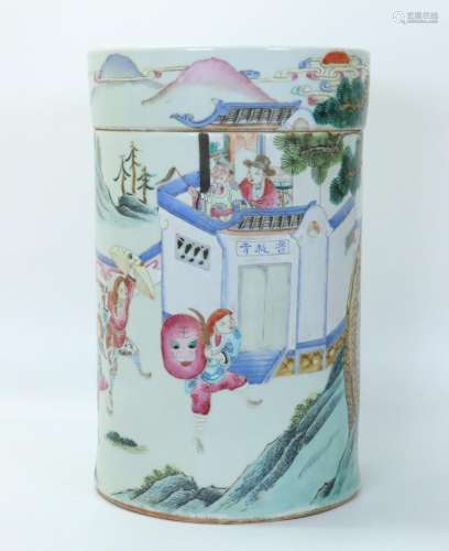 Lg Rare Chinese 19th C Porcelain Storage Jar