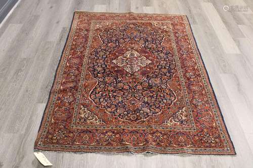 Antique And Finely Hand Woven Carpet.