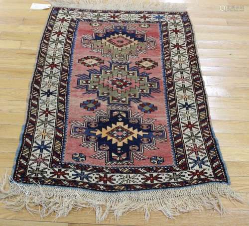 Antique And Finely Hand Woven Kazak Style Carpet.