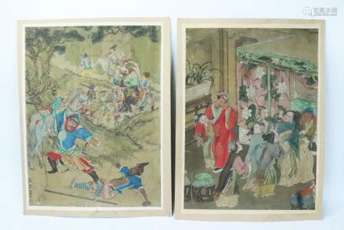 2 Chinese Qing Album Paintings on Silk