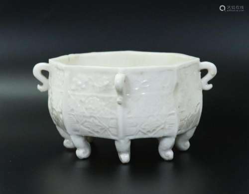 Chinese Blanc de Chine Marco Polo Porcelain Censer