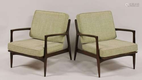 Pair of Midcentury Selig Danish Chairs.