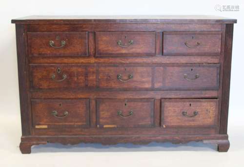 Antique 7 Drawer Oak Dresser