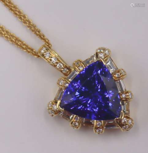 JEWELRY. De Hago 18kt Gold, Tanzanite and Diamond