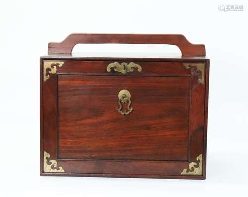 Chinese 19th C Hard Wood 8 Drawer Medicine Case