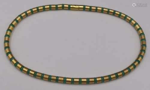 JEWELRY. Signed Egyptian Revival 18kt Gold and