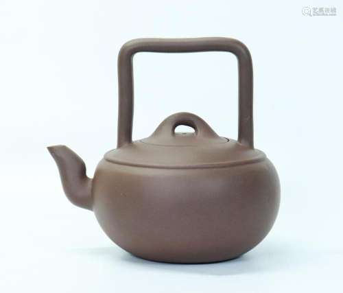 Chinese Yixing Teapot with Overhead Handle