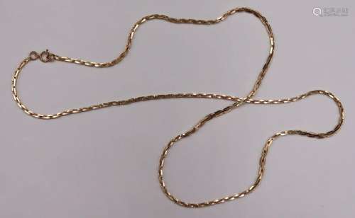 JEWELRY. Vintage 14kt Gold Chain Link Necklace.