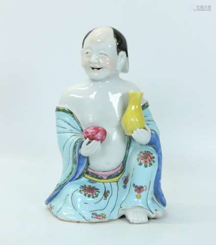 Chinese Famille Rose Porcelain Seated Figure