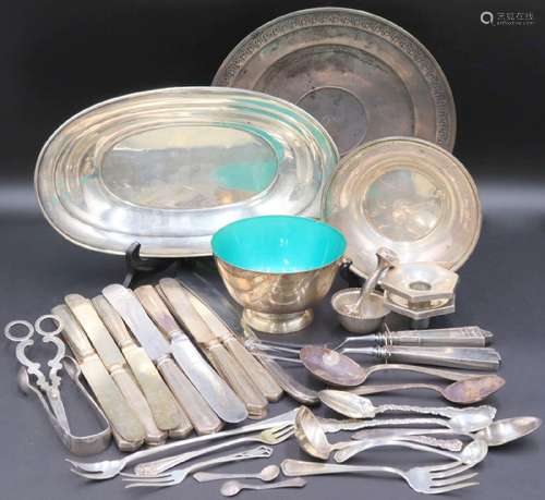 STERLING. Assorted Sterling Hollowware & Flatware.