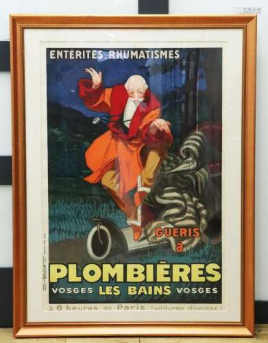 Jean D'ylen 1931 Hot Springs Spa Plombieres Poster