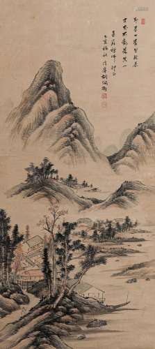 A CHINESE PAINTING OF STANDING SCROLL, MARKED BY HUPEIHENG