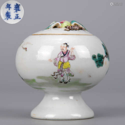 A FAMILLE ROSE CRANE AND LONGEVITY PEACH PATTERN BEAN-SHAPED...
