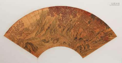 A CHINESE PAINTING OF COVERING OF FAN, MARKED BY TANG YIN